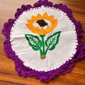 Mexican embroidery. Servilleta bordada para tortillas.